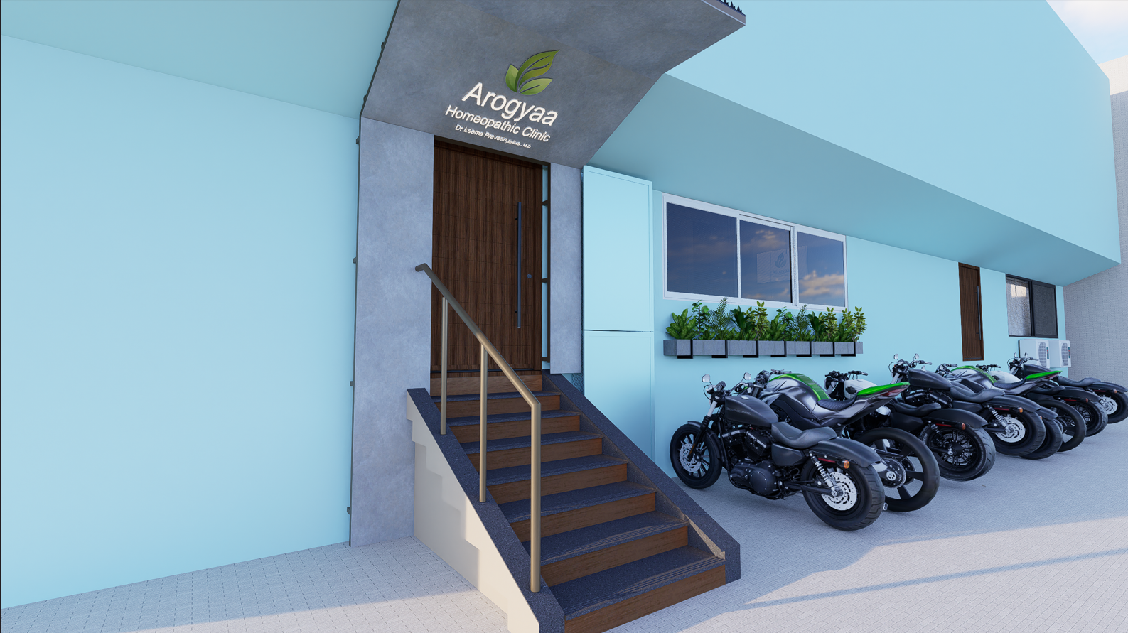 Arogyaa Homeopathic Clinic — exterior entrance and signage