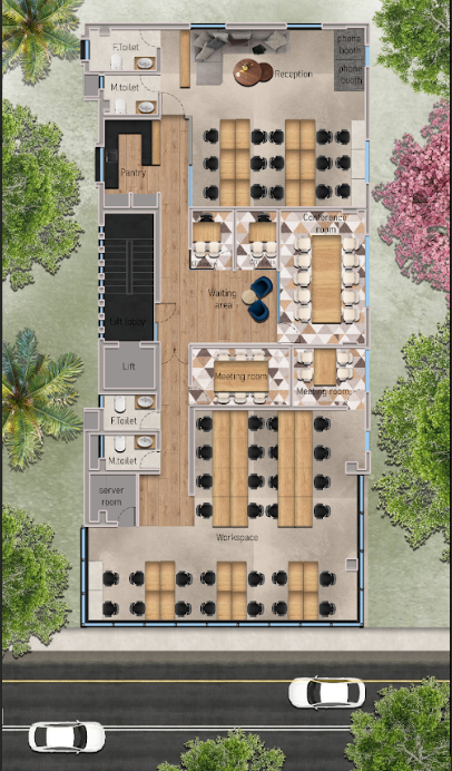 Dongle Desk — office floor plan one
