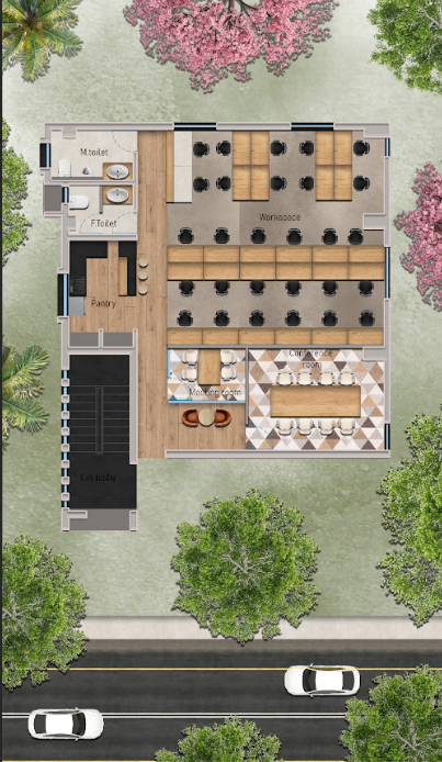 Dongle Desk — office floor plan two