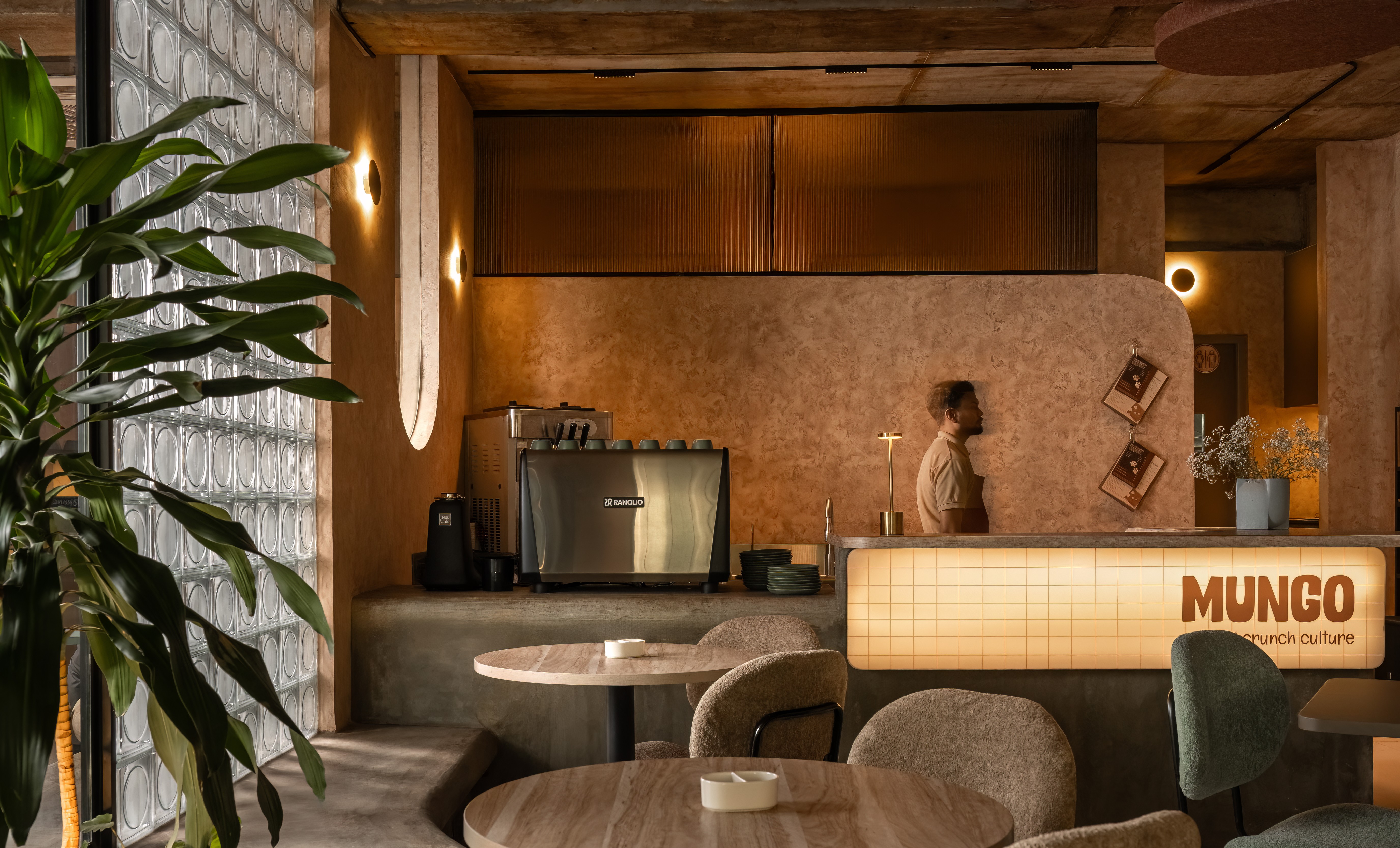 De Atelier interior design studio project with warm ambient lighting