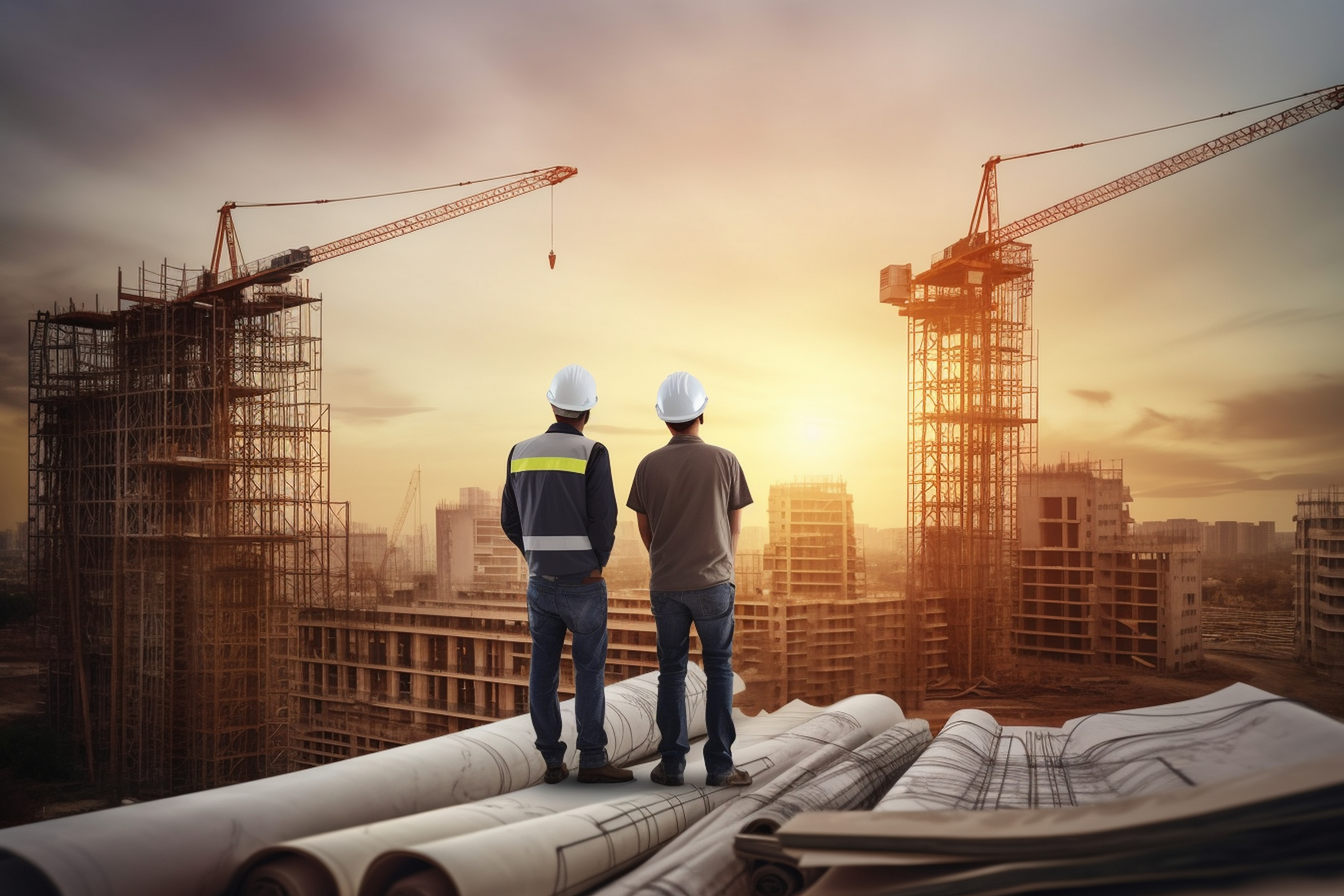 Construction progress and building shell